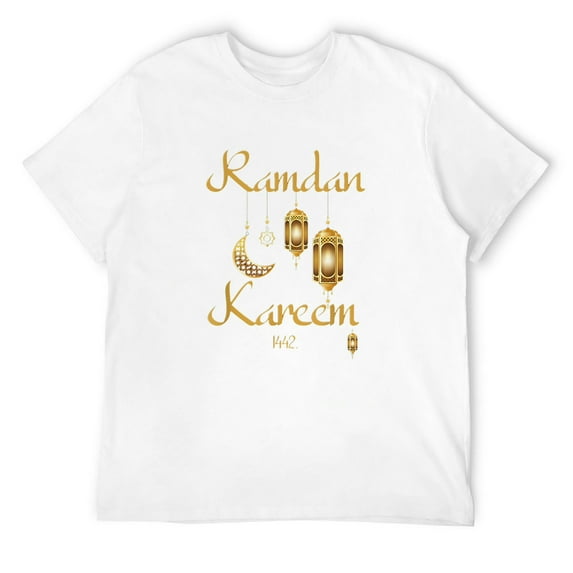 Mens Ramadan Kareem Shirt for Kids Islamic Fasting Ramadan Kareem T-Shirt White 3X-Large