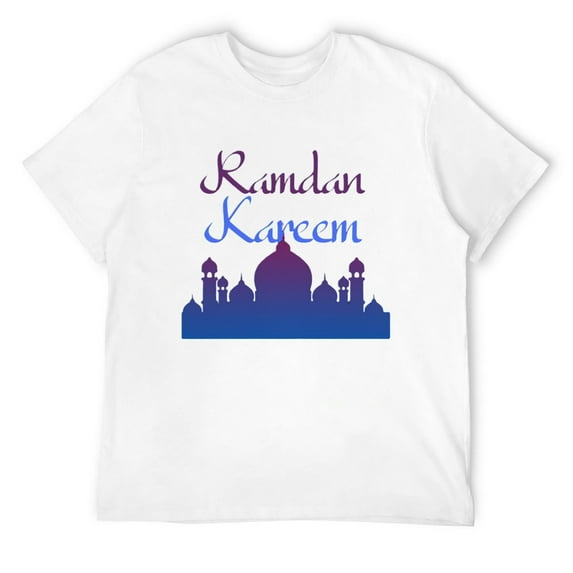 Mens Ramadan Kareem Shirt for Kids Islamic Fasting Ramadan Kareem T Shirt White Small