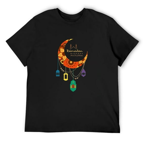 Mens Ramadan Kareem T Shirt - Islamic Fasting Short Sleeve T-Shirt Black 4X-Large