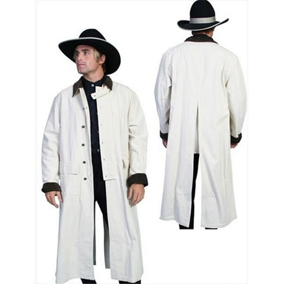 Mens Rangewear Canvas Duster Jacket- Natural- Large