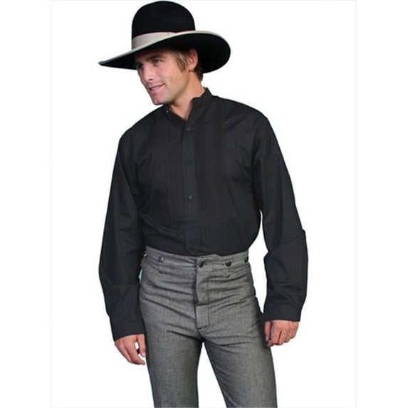 Mens Rangewear Long Sleeve Gambler Shirt, Black, Extra Large