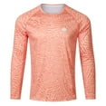 thumbnail image 1 of Mens Rash Guard Long Sleeve Hiking Fishing Breathable,SPF Shir Moisture Wicking Sun Protection Shirts For Men Lightweight Outdoor Workout Summer Clothes Orange L, 1 of 6
