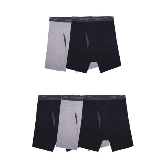 Fruit of the Loom Men's Cool Zone Black/Gray Boxer Briefs