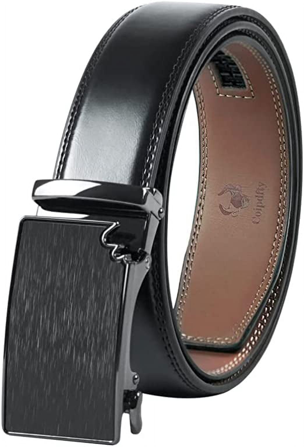 Mens Ratchet Belts,Hard To Buy For Golden Bull Leather Belt With Gift Box,With Automatic Buckle