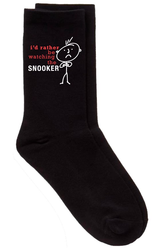 Mens Rather Be Watching The Snooker Black Calf Socks Fathers Day Dad Husband Boyfriend Uncle Grandpa Grandad Present