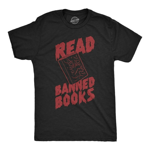 Mens Read Banned Books Funny T Shirt Awesome Reading Lovers Graphic Tee Graphic Tees