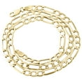 thumbnail image 1 of Mens Real 10K Yellow Gold Figaro Chain 4.7mm Necklace High Polished 20 Inches, 1 of 6