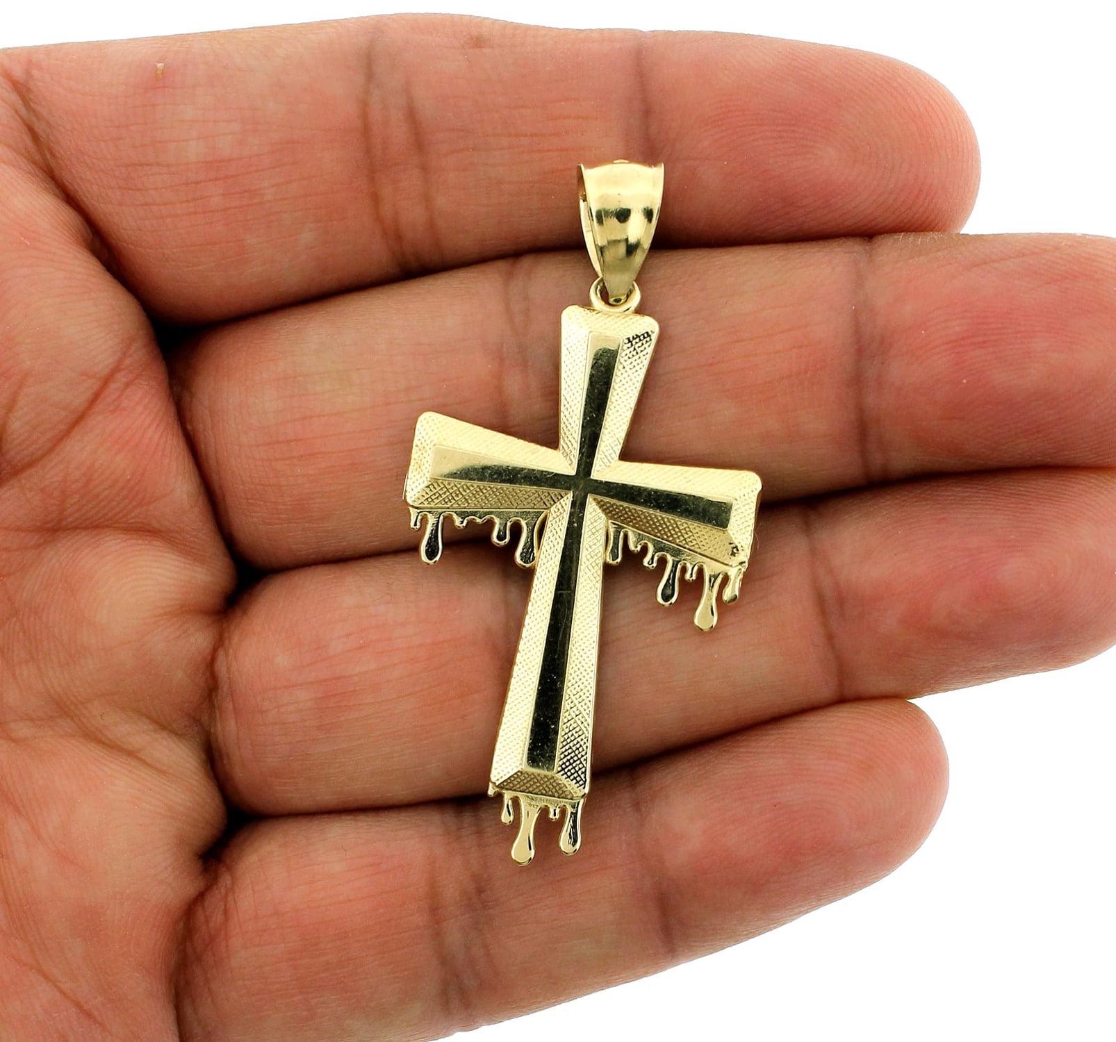 Diamond drip clearance cross pendant