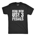 thumbnail image 1 of Mens Real Men Use 3 Pedals T Shirt Funny Car Guy Stick Shift Manual Gift for Dad Guys Graphic Tees, 1 of 9
