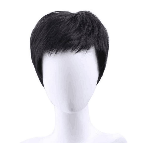 Mens Realistic Natural Looking Breathable Short Hair Wig Soft Human Hair Flat Top for Young & Elderly Men Undetectable Thin Skin Base Lightweight Comfort