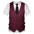 thumbnail image 1 of Mens Realistic Suit Print T Shirt Formal Tuxedo Graphic Short Sleeve Crewneck Tee Funny Novelty Top Summer Humorous Party Shirt XXL, 1 of 2