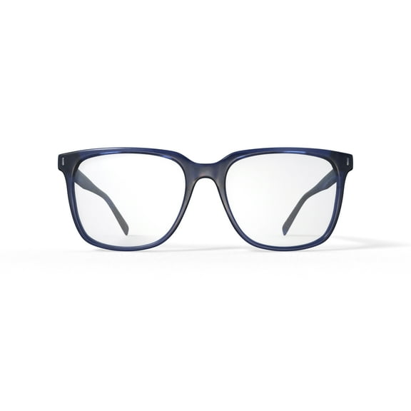 Walmart Men's Clark Rectangular Prescription Eyeglasses with Case, Navy Blue