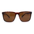 thumbnail image 1 of Mens Rectangular Minimal Horn Rim Sporty Gentlemanly Sunglasses Tortoise - Brown, 1 of 4