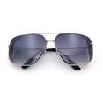 thumbnail image 1 of Mens Rectangular Rimless Racer Perforated Side Visor Metal Sunglasses Gold - Smoke, 1 of 8