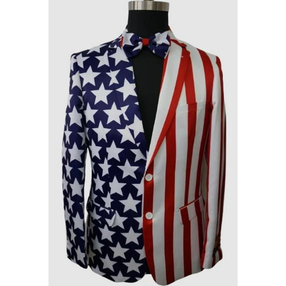 Mens Red Blazer - Red and White Sport Coat