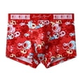 thumbnail image 1 of Mens Red Boxer Briefs Underwears Cotton Breathable Oversized Underpants Shorts, 1 of 8