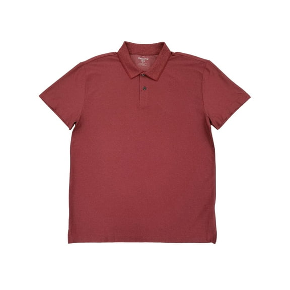 Mens Red Heather Dry Cool Stretch Short Sleeve Polo Shirt X-Large