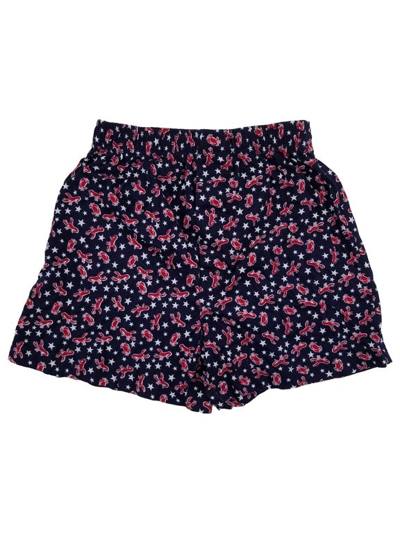 Mens Red White & Blue Patriotic Crab Lobster Underwear Boxers Boxer Shorts Small