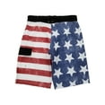 thumbnail image 1 of Mens Red White & Blue Vintage American Flag Patriot Board Shorts Swim Trunks XXL, 1 of 2