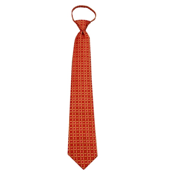Mens Red Zipper Pre-made Fashion Zipper Necktie Ties