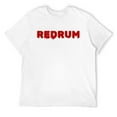 thumbnail image 1 of Mens Redrum Horror Movie Quote Quick Halloween Costume T-Shirt White Small, 1 of 5