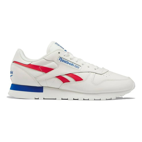 Mens Reebok CLASSIC LEATHER Shoe Size: 4.5 Chalk - Vecred - Vecblu Fashion Sneakers