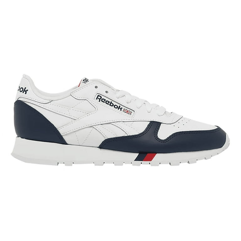 Reebok Mens Classic Leather Nautical Shoes White Red Navy Size 09.0