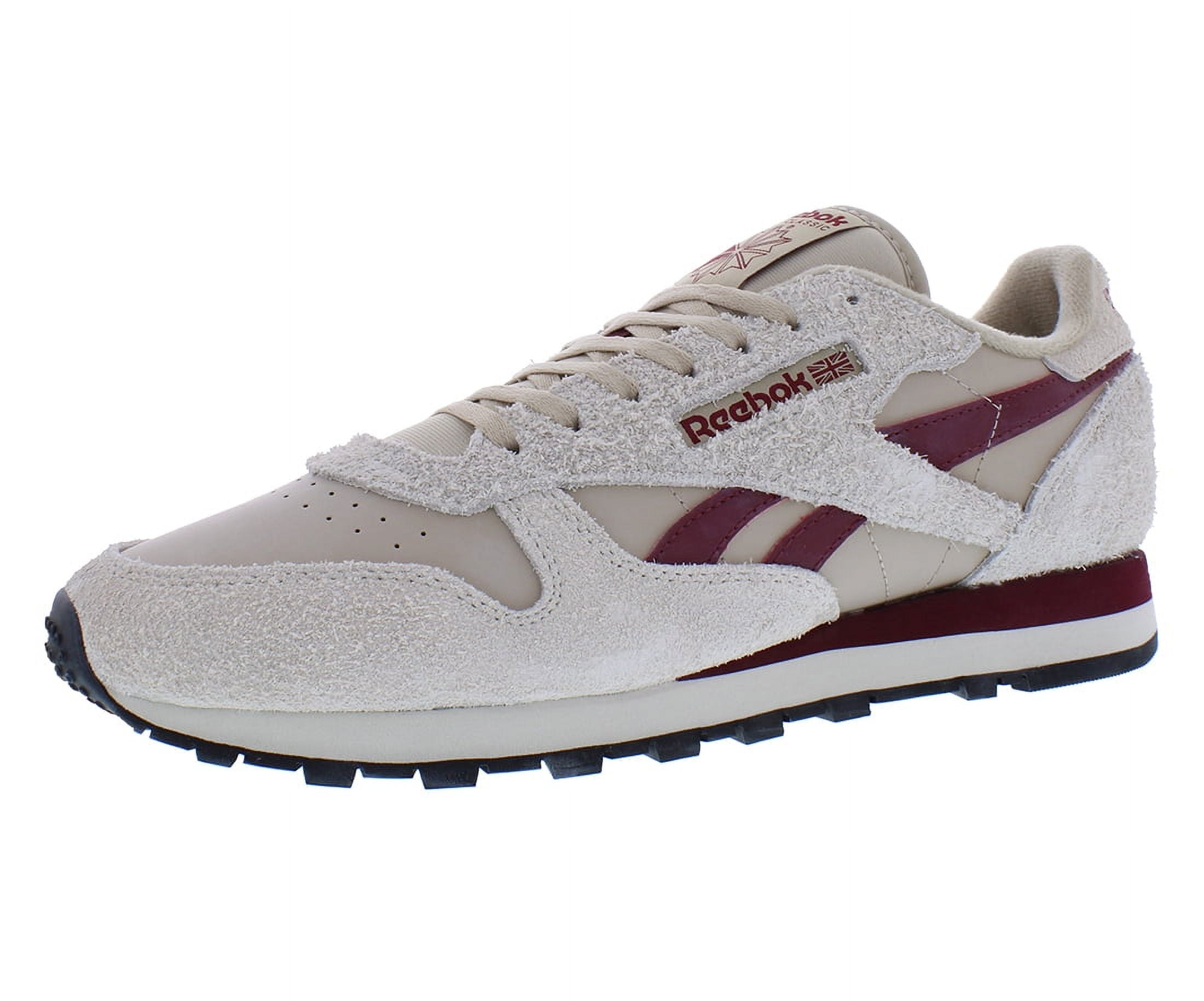 Reebok Classic Leather Sneakers Gray White Red Men’s 9 Retro Low Top Clean Reebok Classic Leather Pure Grey Vector Red for Sale  main image 4