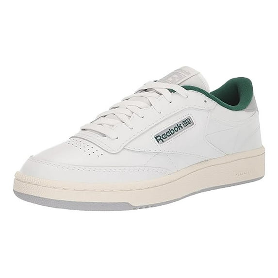 Reebok Unisex-Adult Club C 85,White/Chalk/Dark Green,12 Women/10.5 Men