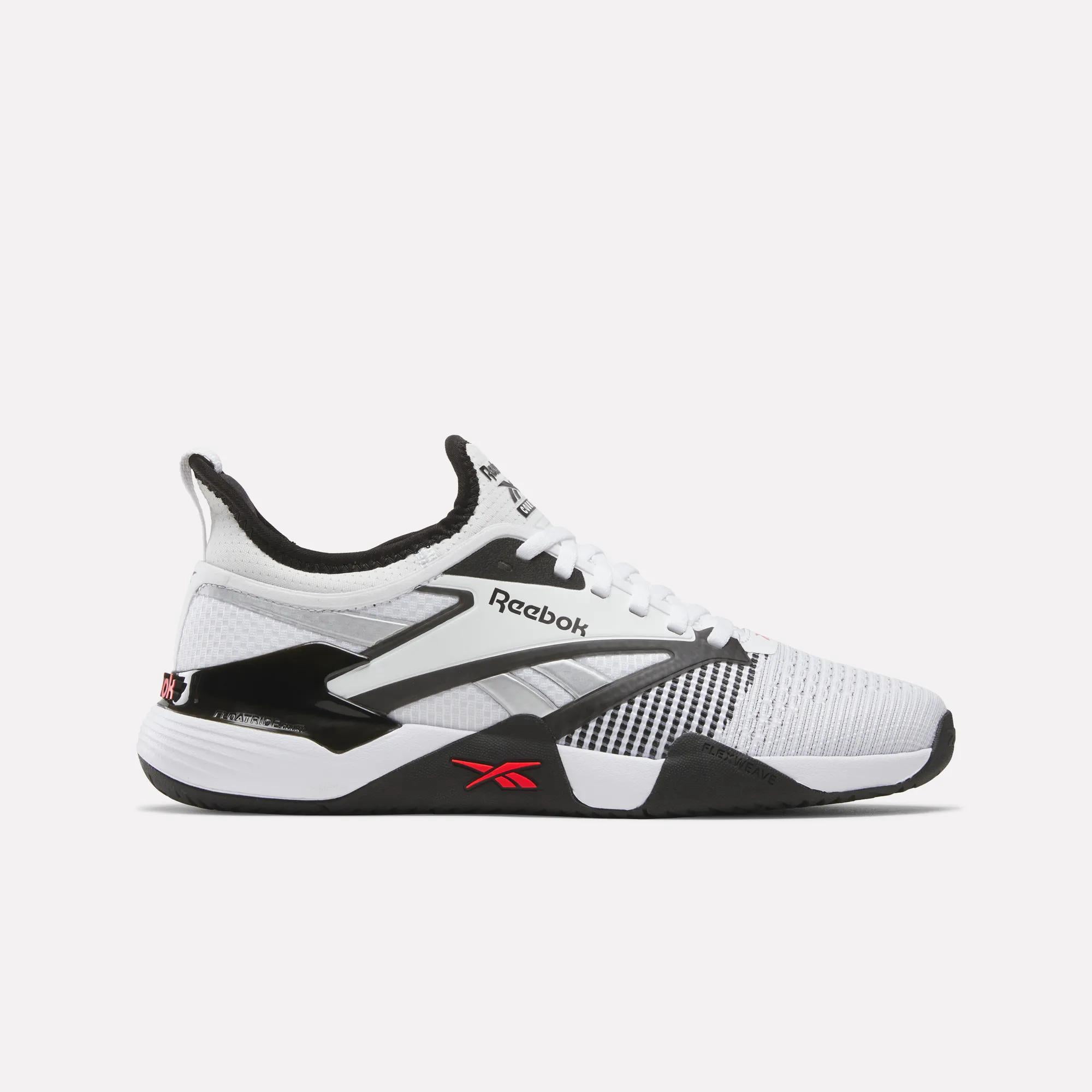 Mens Reebok NANO COURT Shoe Size 9 Black White Energy Red Cross Mens reebok nano court shoe size 9 black white energy red cross