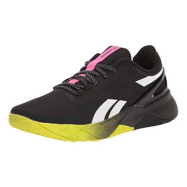 Mens Reebok NANOFLEX TR Shoe Size 6.5 Cblack Atopnk Aciyel Cross Training