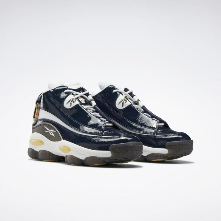 Mens Reebok THE ANSWER DMX Shoe Size 10 Collegiate Navy Footwear White Reebok Brass Basketball Walmart