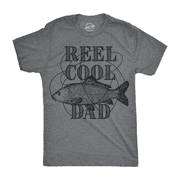 Mens Reel Cool Dad T shirt Funny Fathers Day Fishing Gift for Husband Fisherman Graphic Tees