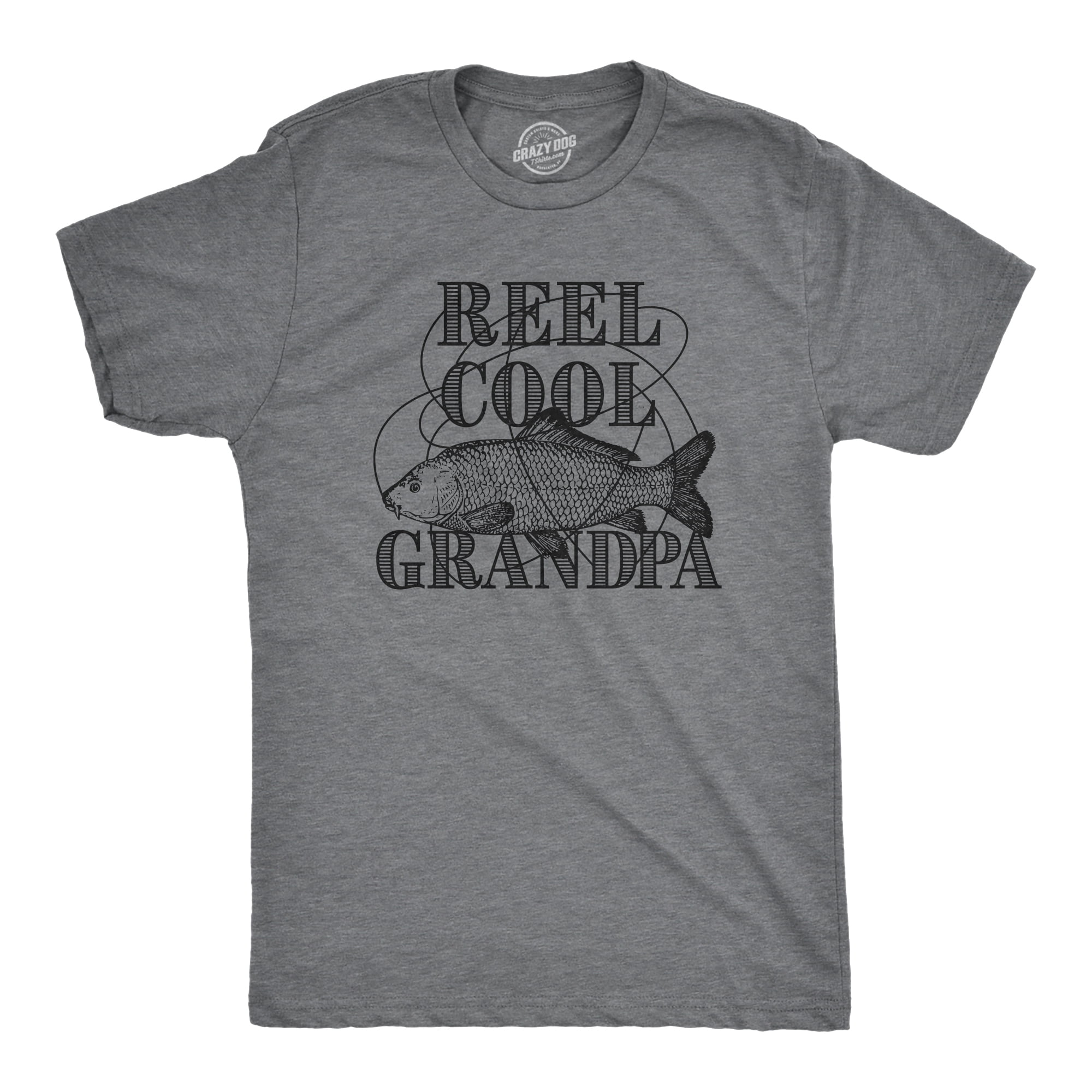 Mens Reel Cool Grandpa T shirt Funny Graphic Novelty Fishing Tee For  Fathers Day Graphic Tees