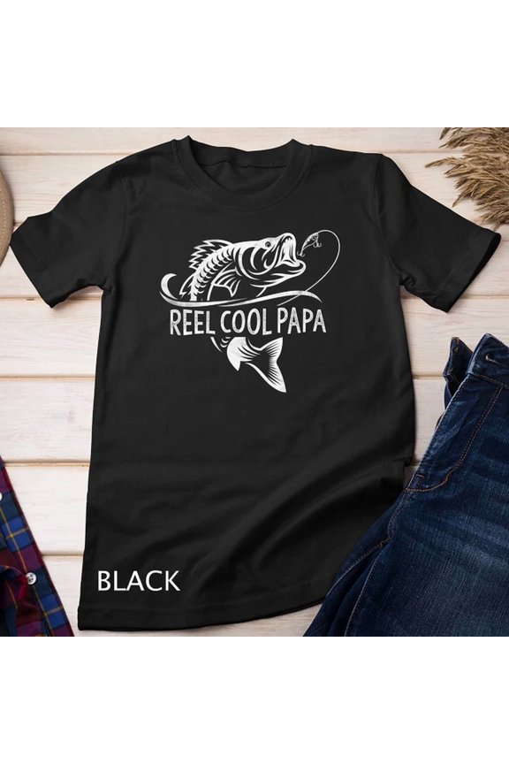 Mens Reel Cool Papa Fishing Dad Gifts Father'S Day Fisherman Fish T-Shirt Unisex S-5XL Hot Trending Shirt, Vintage Birthday Gift