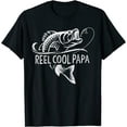 thumbnail image 1 of Mens Reel Cool Papa Fishing Dad Gifts Father's Day Fisherman Fish T-Shirt, 1 of 3