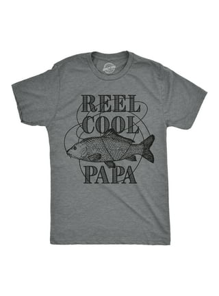 Reel Cool Papa Fishing T-Shirt Men's Size 2X Pole graphic Grey New with Tags