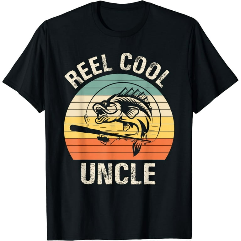 Vintage Reel Cool Uncle T-Shirt | Fishing Shirt For Men Vintage Reel Cool Uncle T-Shirt | Fishing Shirt For Men