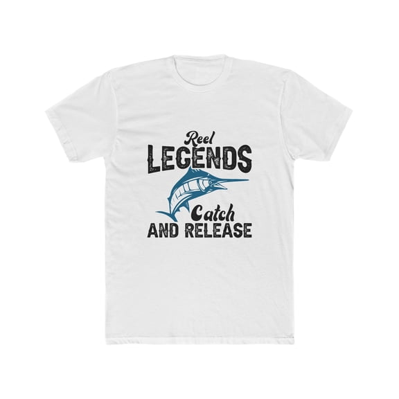 Mens Reel Legends Catch and Release TShirt Funny Fishing Tee Graphic Tee