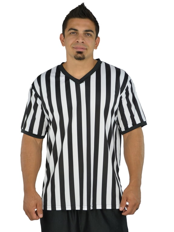 Mens Referee Shirts | V-Neck Style | Perfect Ref Shirt for Officials, Bars, More