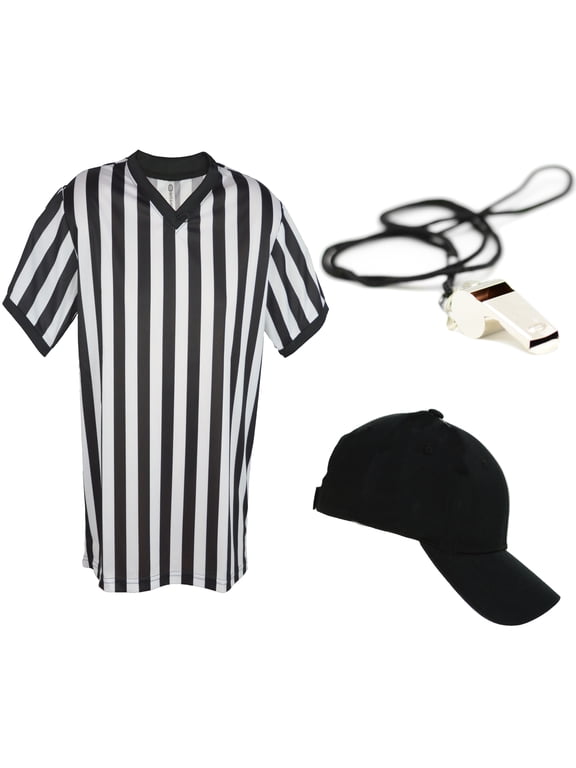 Mens Referee Shirts | V-Neck Style | Perfect Ref Shirt for Officials, Bars, More