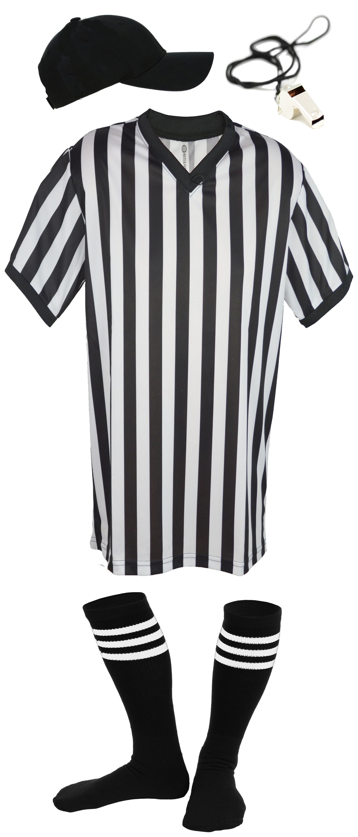 Mens Referee Shirts VNeck Style Perfect Ref Shirt for Officials, Bars, More