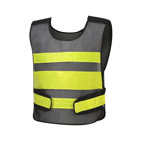 Mens Reflective High Visibility Safety Vest with Adjustable Side Tabs, Mesh Workwear Quick Dry Lightweight Breathable Sleeveless Tank Top for Construction Warehouse Cycling