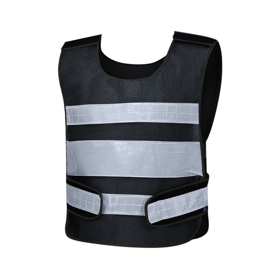 Mens Reflective High Visibility Safety Vest with Adjustable Side Tabs, Mesh Workwear Quick Dry Lightweight Breathable Sleeveless Tank Top for Construction Warehouse Cycling