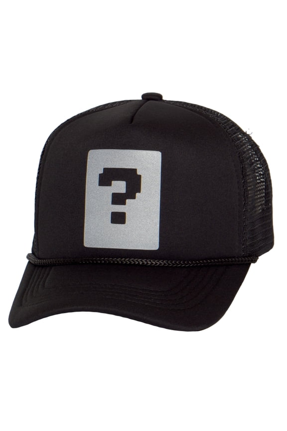 Mens Reflective Power Cap - Visibility Design Cosplay Trucker Hats, Question Mark