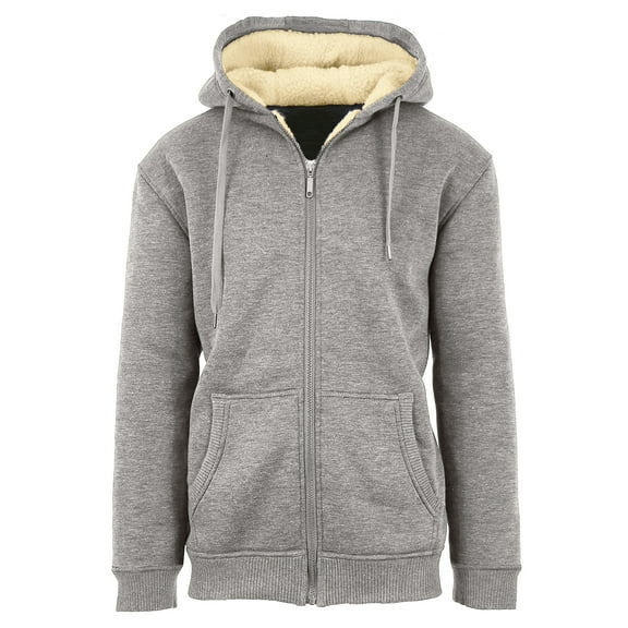 Mens Regular Fit Heavyweight Sherpa Fleece Lined Hoodie (S-3XL)