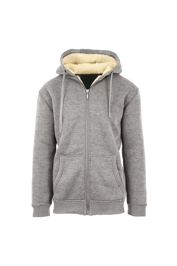Mens Regular Fit Heavyweight Sherpa Fleece Lined Hoodie (S-3XL)