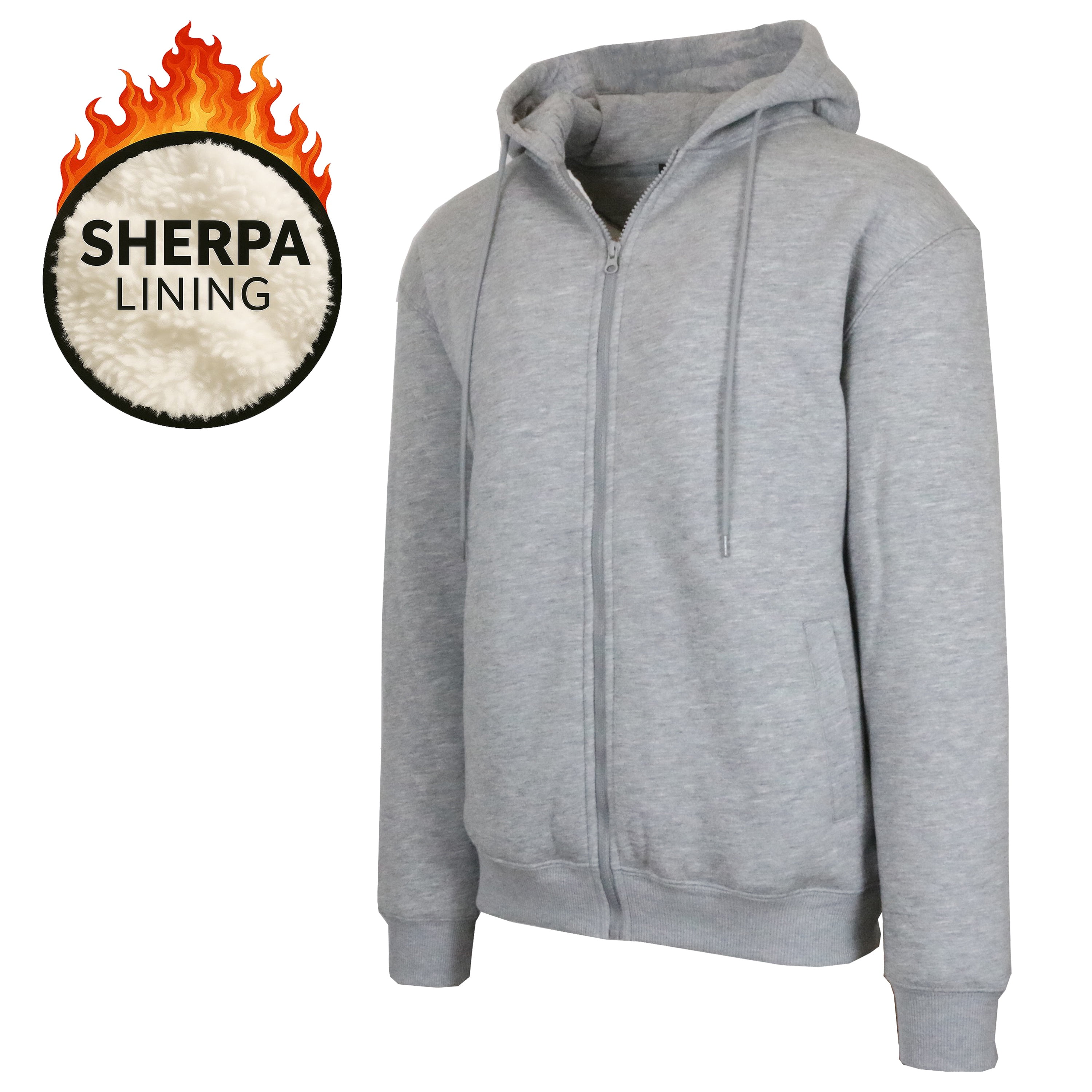 Walmart daily deals:  Mens Regular Fit Heavyweight Sherpa Fleece Lined Hoodie (S-3XL)