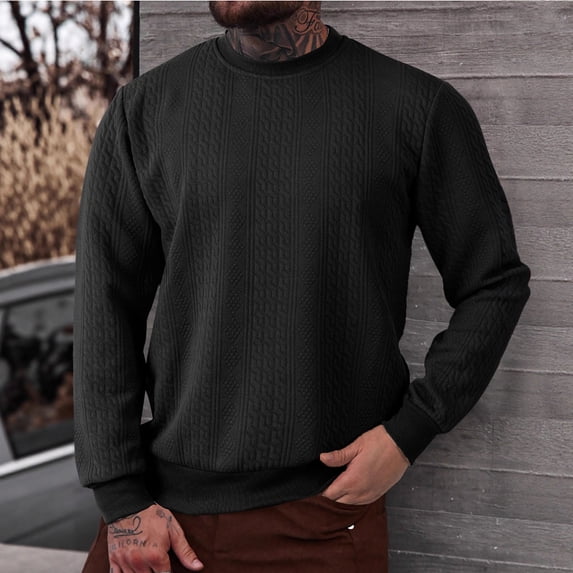 Mens Regular-Fit Long-Sleeve T-Shirt Black L