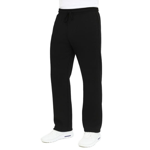 Mens Regular Fit Open Bottom Fleece Jogger Sweatpants (S-3XL)